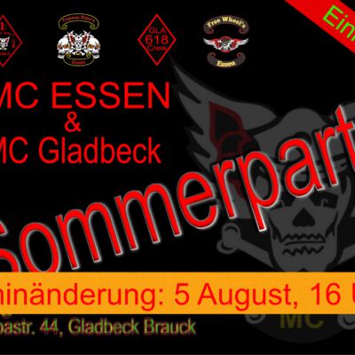 Sommerparty FRMC ESSEN & FRMC GLADBECK Terminänderung